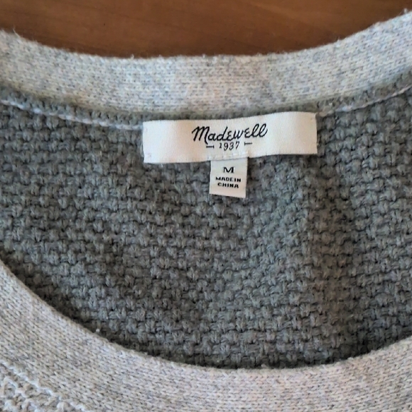 Madewell Cream Crewneck Sweater Soft Knit Classic - Picture 2 of 5